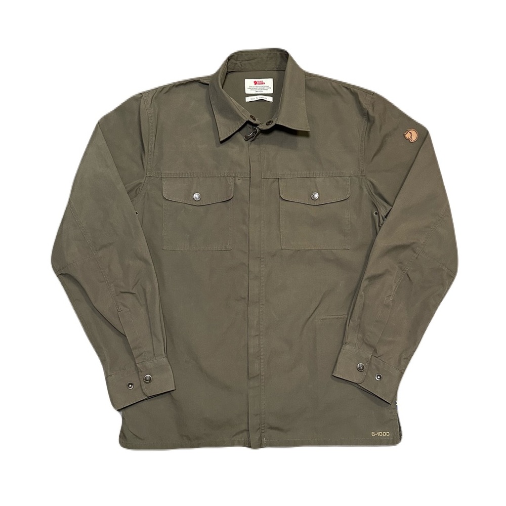 Fjallraven G-1000 Canvas Full Zip Utility Shirt Jacket Green Men's Size Small S